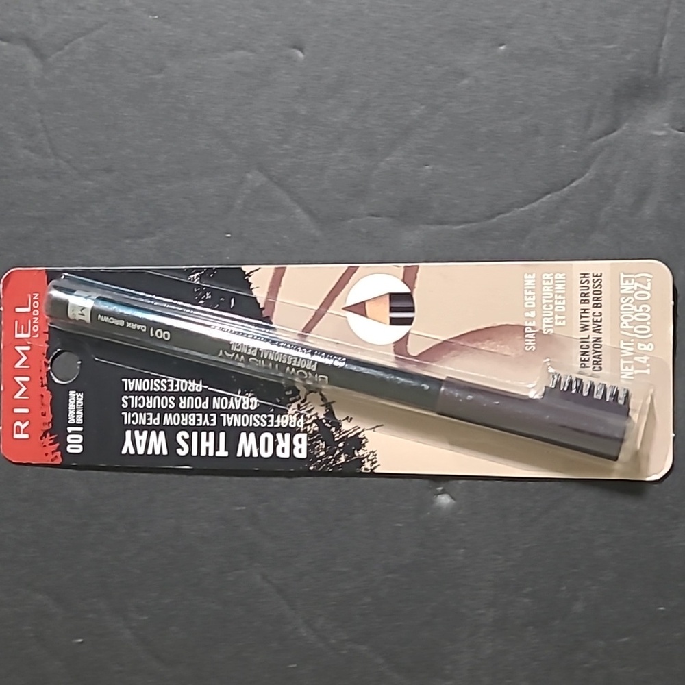Rimmel London New Brow This Way Eyebrow Pencil Colour (001) Dark Brown